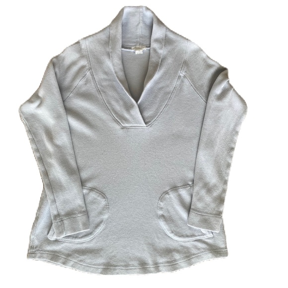 Mododoc tunic sweatshirt v-neck long sleeve periwinkle Small - Picture 4 of 14